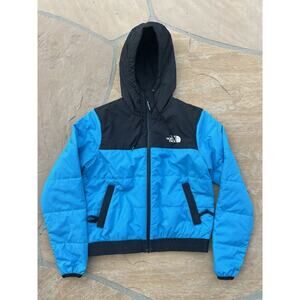 North Face Highrail Blue Hooded Heatseeker Womens Jacket - Sz Medium EUC